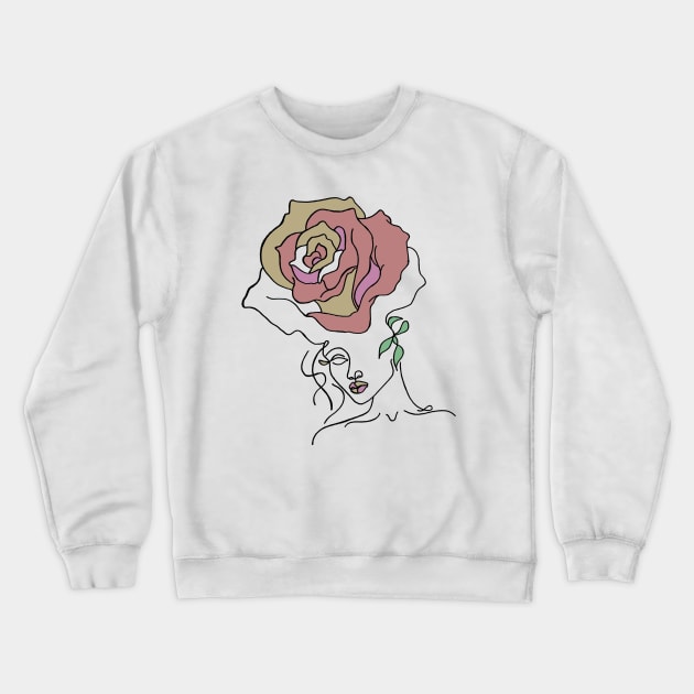 Beautiful me line artwork Crewneck Sweatshirt by Smriti_artwork